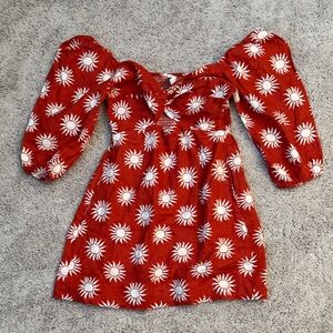 LOFT Red Sunflower Kids Dress